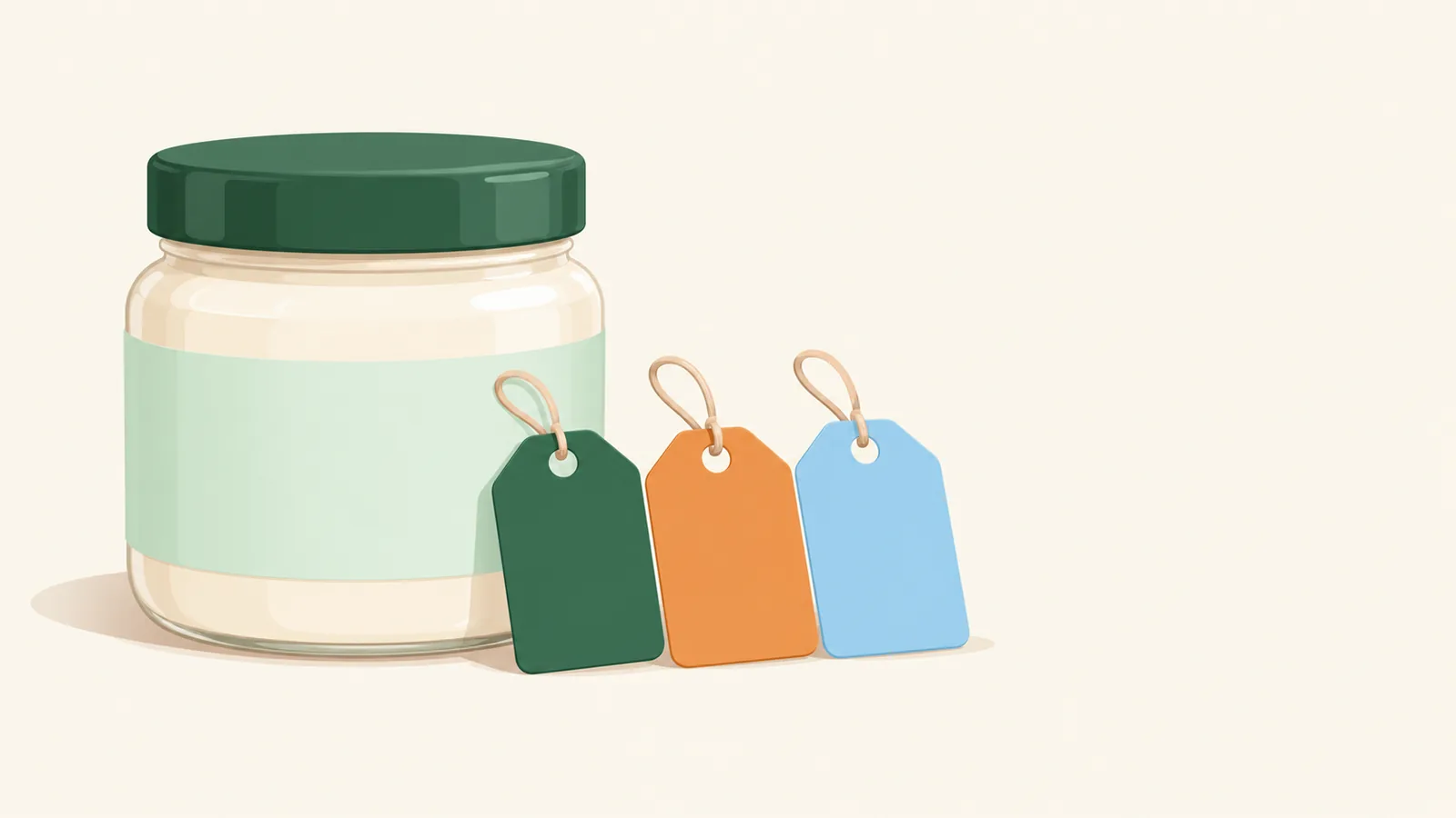 Três etiquetas de preço diferentes ao lado do mesmo produto